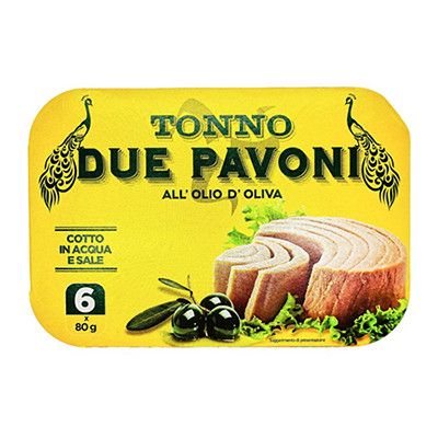 COALMA TONNO DUE PAVONI ALL' OLIO DI OLIVA 6 x GR 80