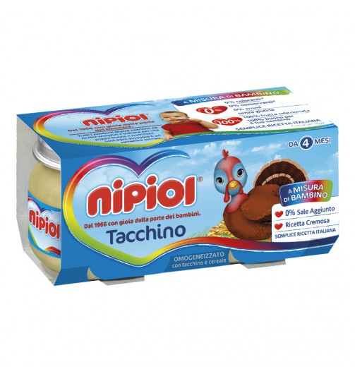 NIPIOL OMOGENIZZATO TACCHINO 2X80GR