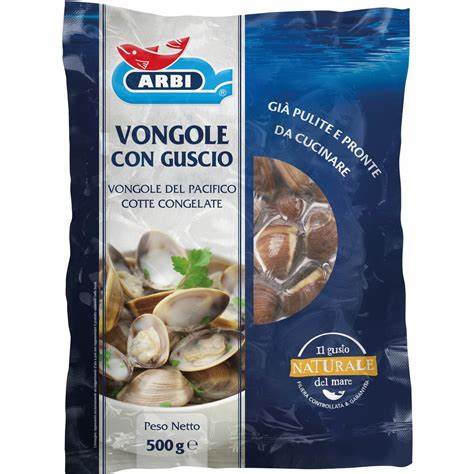 VONGOLE CON GUSCIO 500 GR