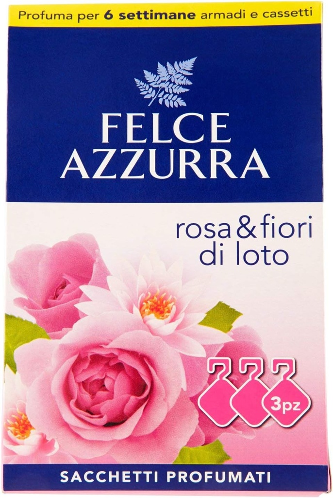 FELCE AZZURRA SACCHETTI PROFUMATI ROSA E FIORI DI LOTO 