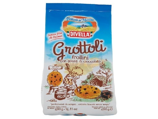 [009966] DIVELLA BISC/GROTTOLI CIOCCOLATO GR.400