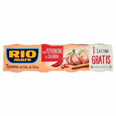 [MUI14] RIOMARE TONNO OLIO DI OLIVA PICCANTE GR.80X4