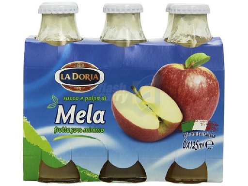 [103172] LA DORIA SUCCO VETRO ML.125X6 MELA