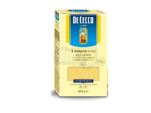 [163699] DE CECCO LASAGNE ALL'UOVO 500 GR.