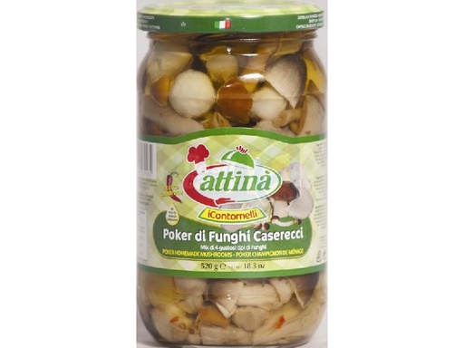 [000365] ATTINA'POKER DI FUNGHI ALL'OLIO VV G314*