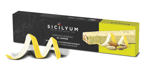 SICILYUM TORRONE MORBIDO ALLE MANDORLE CIOCCOLATO AL LIMONE